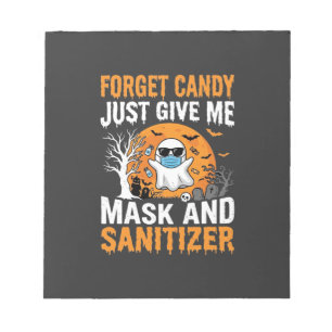 Masker en ontsmettingsmiddel Halloween Geest Ontwe Notitieblok