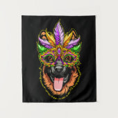 Masker German Shepherd Wandkleed (Voorkant)