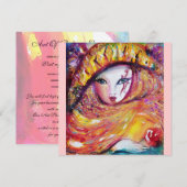 MASKER IN GEEL Carnavalsmaskers Maskeradefeest Kaart (Voorkant / Achterkant)