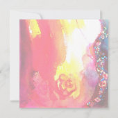 MASKER IN GEEL, MARDI GRAS FEestje paarse rode roo (Achterkant)