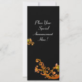 MASKER IN GEEL, MARDI GRAS FEestJE zwart paars roo Kaart (Achterkant)