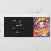 MASKER IN GEEL, MARDI GRAS FEestJE zwart paars roo Kaart (Achterkant)