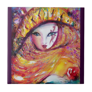 MASKER IN GEEL/Venetiaanse Masqueradebal, Paarse Tegeltje