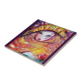 MASKER IN GEEL/Venetiaanse Masqueradebal, Paarse Tegeltje (Zijkant)