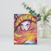 MASKER IN GELE Maskerade Kostuumfeest Uitnodiging Briefkaart (Staand voorkant)