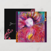 MASKER IN ROOD / MARDI GRAS MASQUERADE FEESTJE KAART (Voorkant / Achterkant)