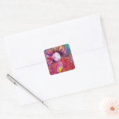 MASKER IN ROOD VIERKANTE STICKER (Envelop)