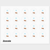 Masker IT of Casket Funny Ronde Sticker (Vel)