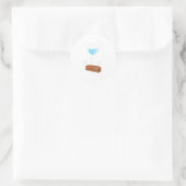 Masker IT of Casket Funny Ronde Sticker (Tas)