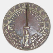 masker, klok ronde sticker (Voorkant)