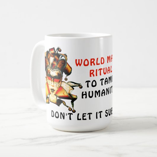 Masker Koffie Mok (Voorkant links)