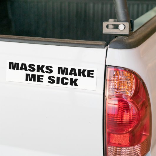 Masker maakt me ziek bumpersticker (Op Truck)