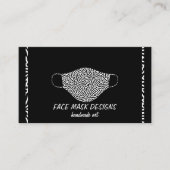 Masker Maker Face Covering Designer Black Visitekaartje (Voorkant)