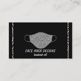 Masker Maker Gezicht Bedekkende Ontwerper Zwart Visitekaartje