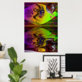 Masker Mardi Gras Trompe l'oeil-V-2 R Poster (Thuiskantoor)