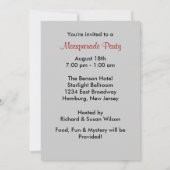 Masker Masquerade Party Uitnodigingen (Achterkant)