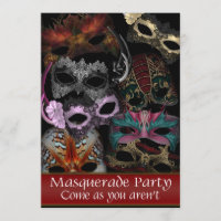 Masker Masquerade Party Uitnodigingen