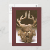 Masker met Antlers Native American Fine Art Briefkaart (Voorkant / Achterkant)