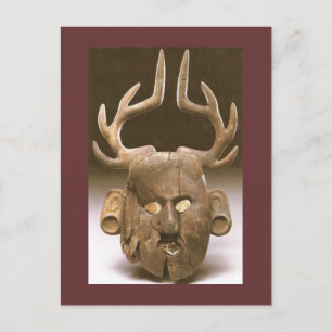 Masker met Antlers Native American Fine Art Briefkaart