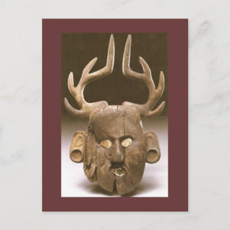 Masker met Antlers Native American Fine Art Briefkaart