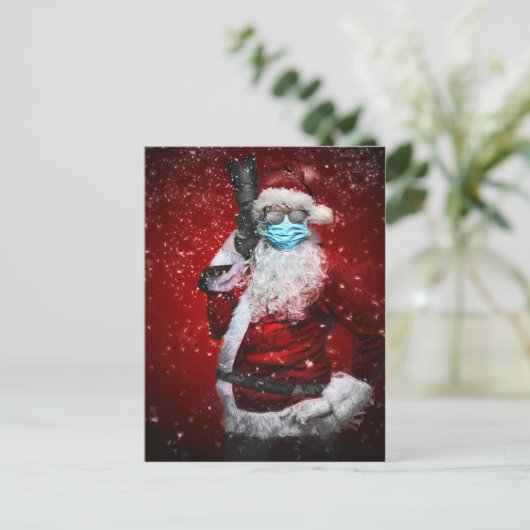 Masker met kerstmis briefkaart (Staand voorkant)