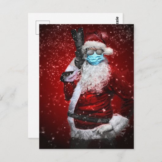 Masker met kerstmis briefkaart (Voorkant / Achterkant)