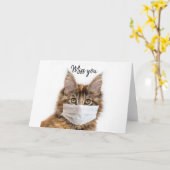 Masker met Maine Coon Kaart (Gele Bloem)