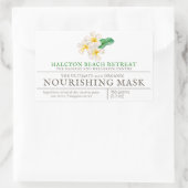 Masker of ander schoonheidsproduct frangipani kuns rechthoekige sticker (Tas)