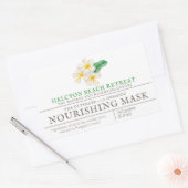 Masker of ander schoonheidsproduct frangipani kuns rechthoekige sticker (Envelop)