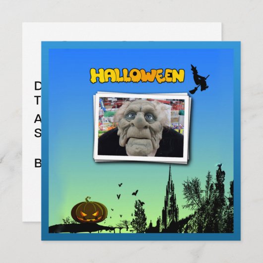 Masker Old Man, Flying Witch & Jack o Lantern Invi Kaart (Voorkant / Achterkant)