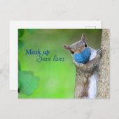 Masker omhoog sparen het Briefkaart van het Leven (Voorkant / Achterkant)