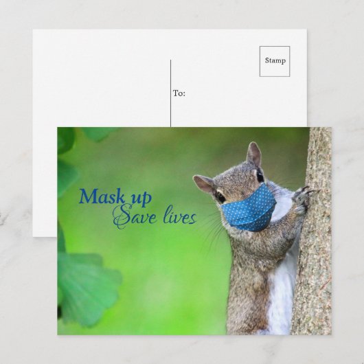 Masker omhoog sparen het Briefkaart van het Leven (Voorkant / Achterkant)