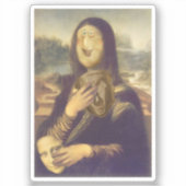 Masker Onbeslist Mona Lisa Sticker (Voorkant)