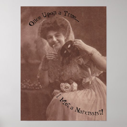 Masker Ontmaskeren Narcissist Misbruik NPD Narc Poster (Voorkant)