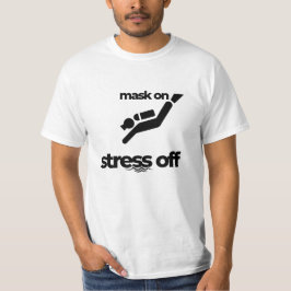 Masker op stress van T-shirt, duiker T-shirt