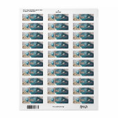 Masker & Parels Regenboog Feest Uitnodiging Etiket (Full Sheet)
