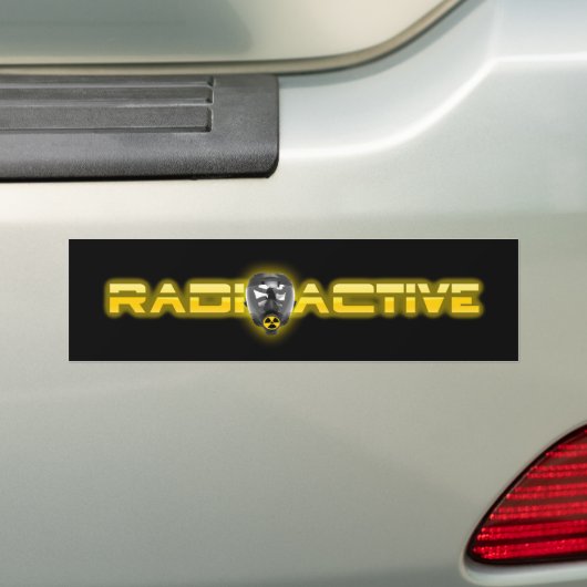 Masker Radioactief V2 Bumpersticker (Op auto)