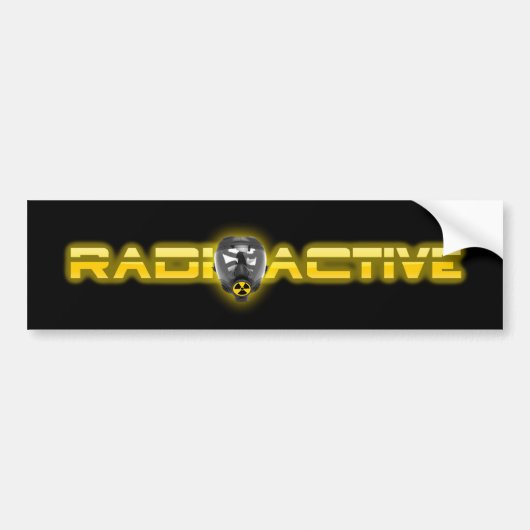 Masker Radioactief V2 Bumpersticker (Voorkant)