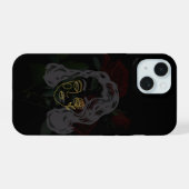 Masker telefoonhoes iPhone 15 case (Achterkant horizontaal)