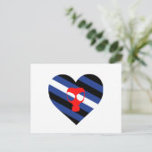 Masker trots briefkaart (Staand voorkant)
