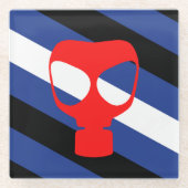 Masker trots glazen onderzetter (Voorkant)