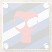 Masker trots glazen onderzetter (Achterkant)