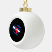 Masker trots keramische bal ornament (Rechts)