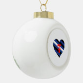 Masker trots keramische bal ornament (Links)