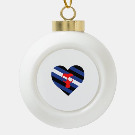 Masker trots keramische bal ornament (Voorkant)