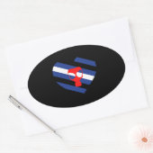 Masker trots ovale sticker (Envelop)