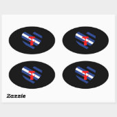 Masker trots ovale sticker (Vel)