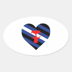 Masker trots ovale sticker