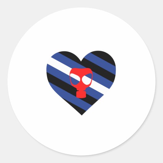 Masker trots ronde sticker (Voorkant)