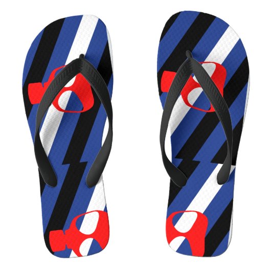 Masker trots teenslippers (Voetbed)
